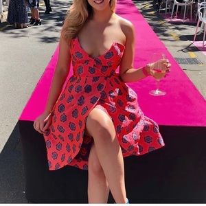 Asos Jacquard bandeau front wrap dress